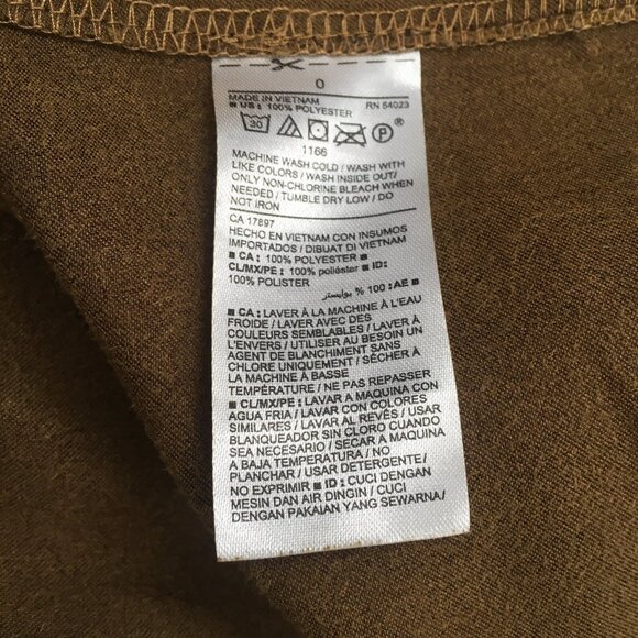 Faux Suede A Line Mini Skirt Y2K Size 0 Zipper Pockets Brown Cognac Old Navy - Picture 9 of 12